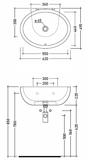 Lavabos Flaminia Dip