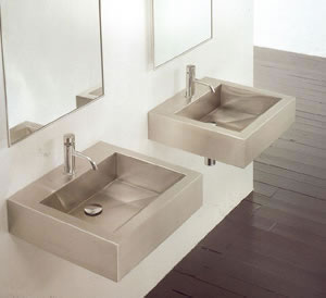 El acero inoxidable se hunde, Lavabos acero, Lavabos, Sanitarios, Inodoros,  Lavabos